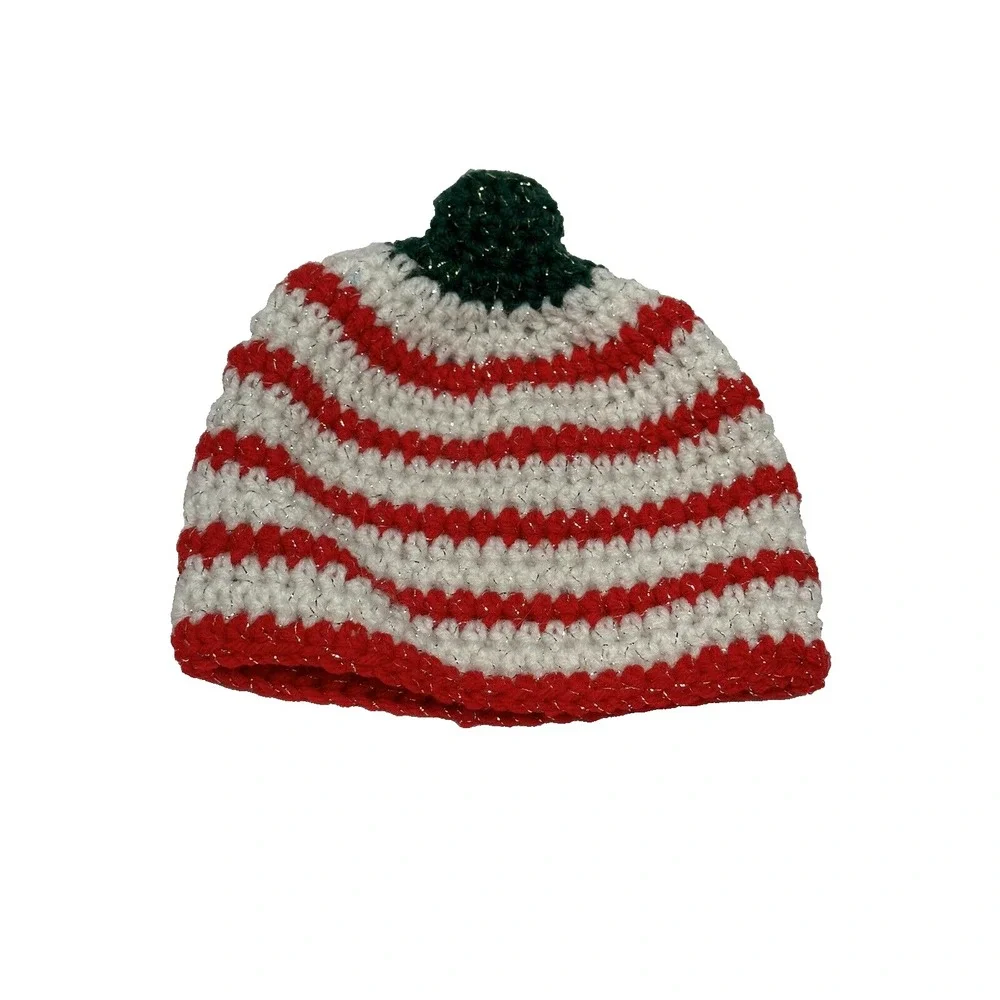 NEW handmade crocheted newborn baby hat yarn‎ christmas